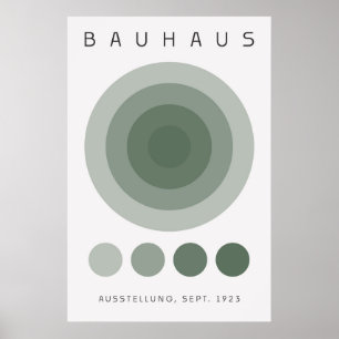 Póster Verde Sage Bauhaus