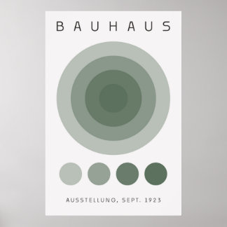 Póster Verde Sage Bauhaus