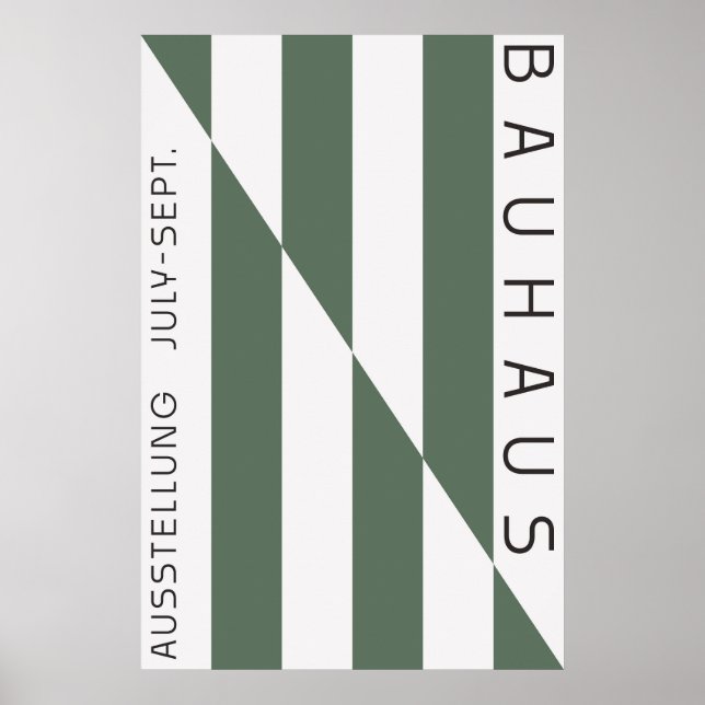 Póster Verde Sage Bauhaus (Frente)