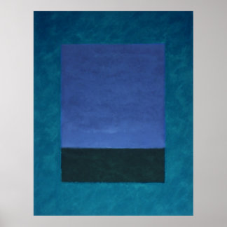 Póster verde sobre verde azul