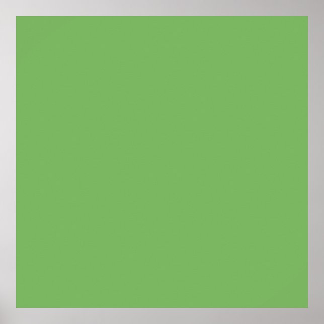Póster Verde torcido (color sólido) (Frente)