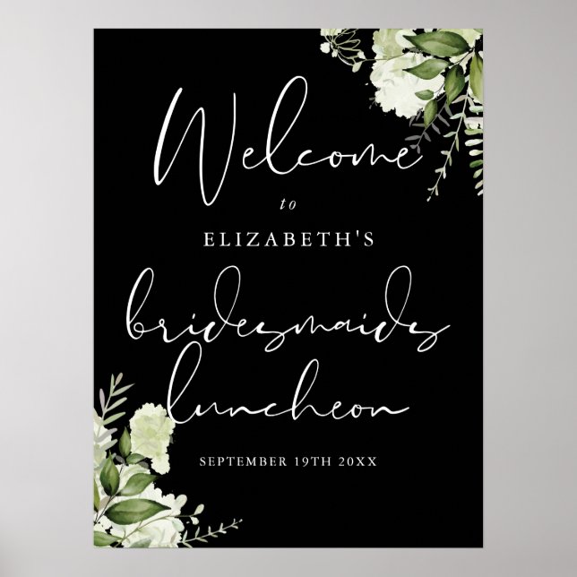Póster Verdor Bridesmaids Signo de bienvenida de Luncheon (Frente)