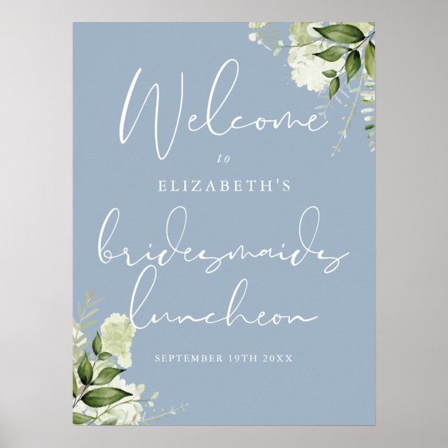 Póster Verdor Bridesmaids Signo de bienvenida de Luncheon (Frente)