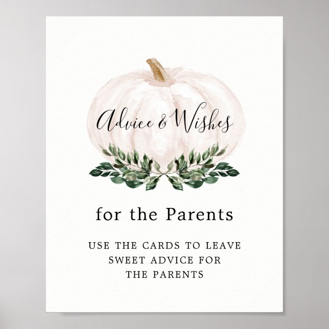 Póster Verdor Consejos de calabaza blanca y Rótulo de des (Frente)