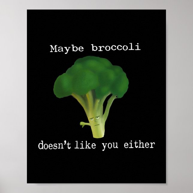 Póster Verduras A Broccoli no le gusta usted D0100101A (Frente)