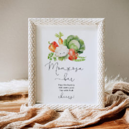 Póster Verduras cultivadas localmente granjeros bar mamá-