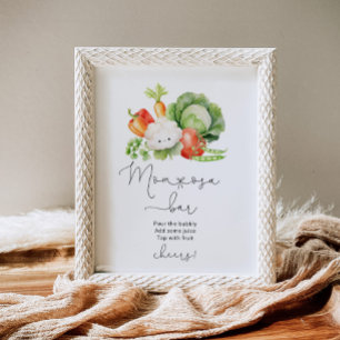 Póster Verduras cultivadas localmente granjeros bar mamá-