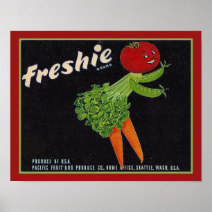 Póster Verduras de marca fresca