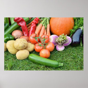 Póster Verduras de otoño