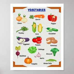 Póster Verduras frescas