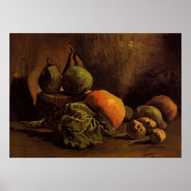 Póster Verduras y frutas por Vincent van Gogh (Frente)