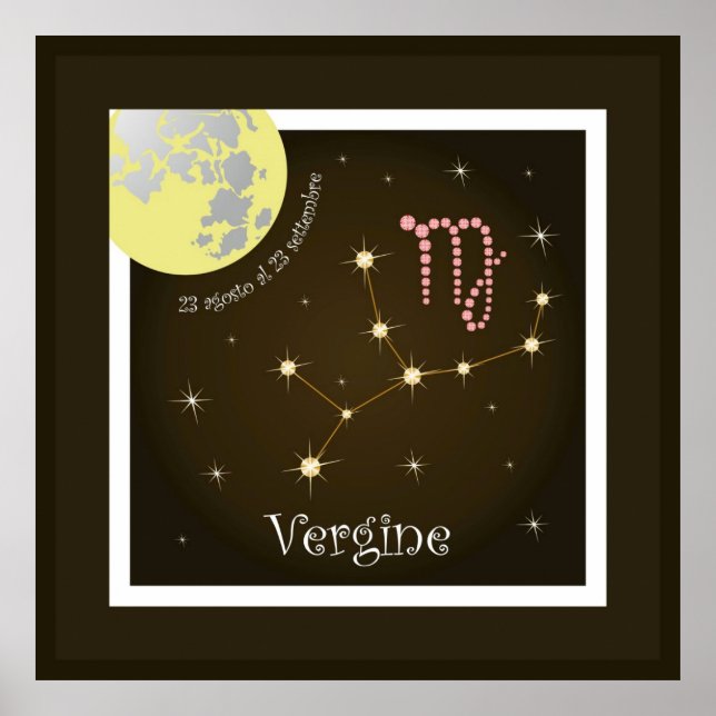 Póster Vergine 23 agosto al 23 Poster settembre (Frente)