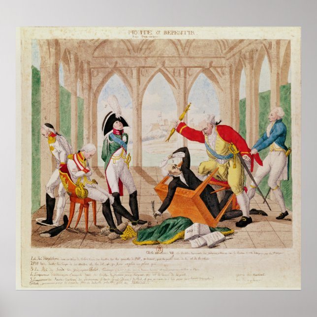 Póster Vergüenza y arrepentimiento, obra de tragi cómica (Frente)