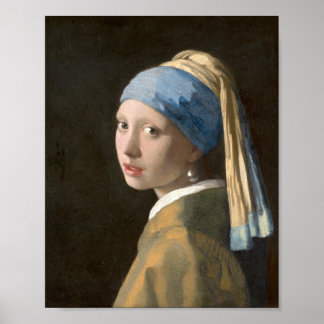 Póster Vermeer - Chica con Pearl Earring (1665)