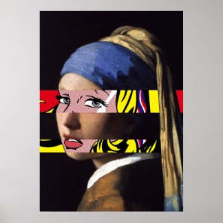 Póster Vermeer Chica con Pearl Earring se reúne con Roy L