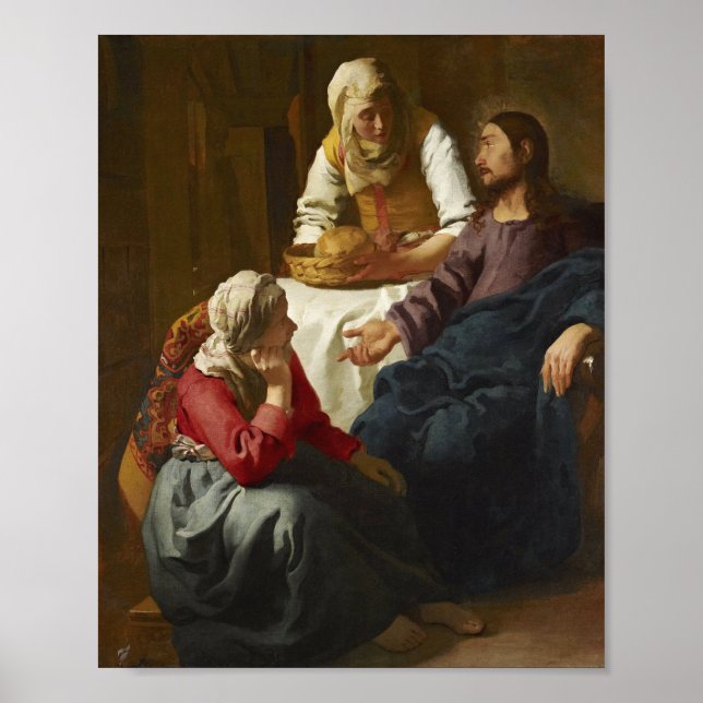 Póster Vermeer - Cristo En La Casa De Martha Y María (Frente)