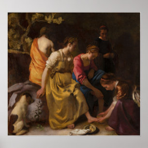 Póster Vermeer - Diana y sus compañeras 1656