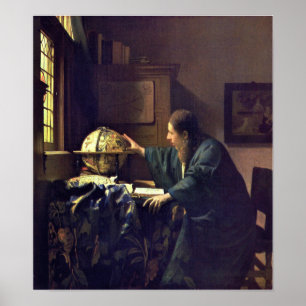 Póster Vermeer - El Astrónomo 1668 (alta calidad)