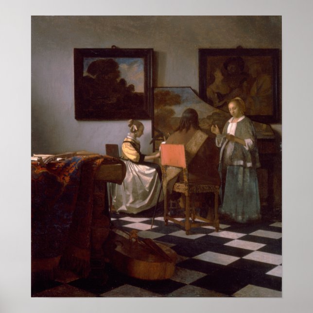 Póster Vermeer - El Concierto 1666 (Frente)