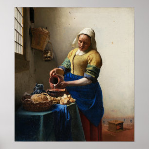 Póster Vermeer El Poster De La Sirena De Leche