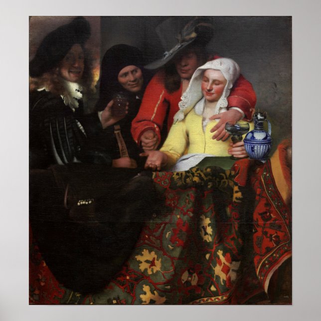 Póster Vermeer - La alcahueta 1656 (Frente)