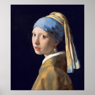 Póster Vermeer - Muchacha con un collar de perlas (¡LEER 
