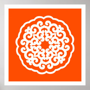 Póster Vermillian Asian Moods Mandalla