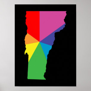 Póster vermont color burst