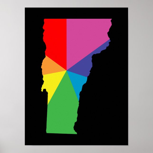 Póster vermont color burst (Frente)