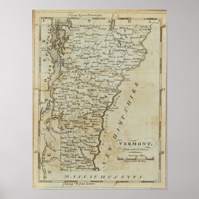 Póster Vermont, de la encuesta real (Frente)