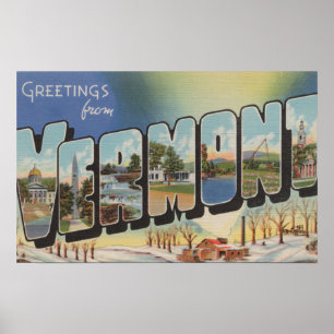 Póster Vermont (escena) del invierno - escenas grandes de