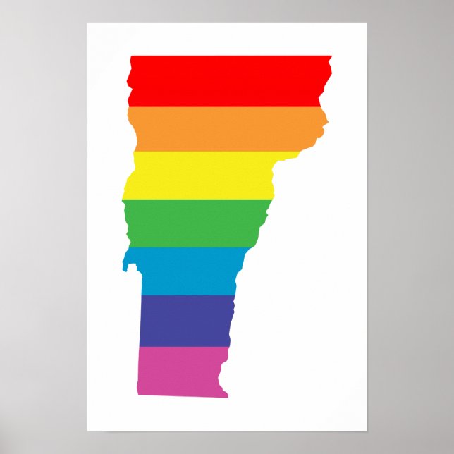 Póster vermont rainbow (Frente)