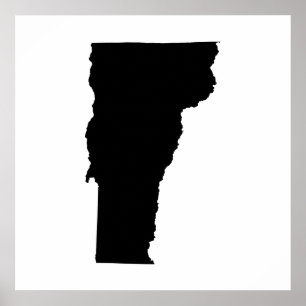 Póster Vermont State Outline