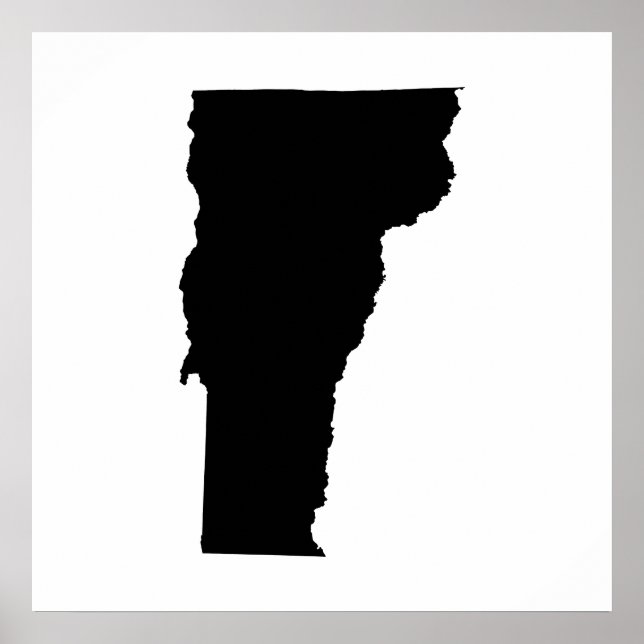 Póster Vermont State Outline (Frente)
