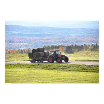 Vermont Tractor Hauling Hay Bales