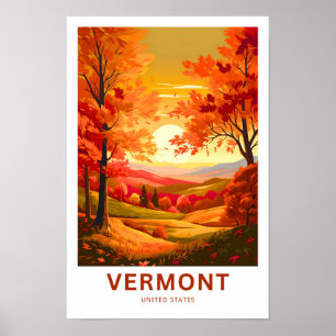 Póster Vermont United States Travel Print