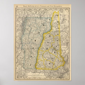 Póster Vermont y New Hampshire