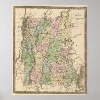 Póster Vermont y New Hampshire