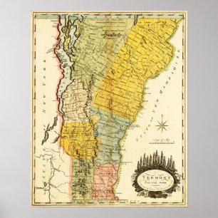 Póster VermontPanoramic MapVermont