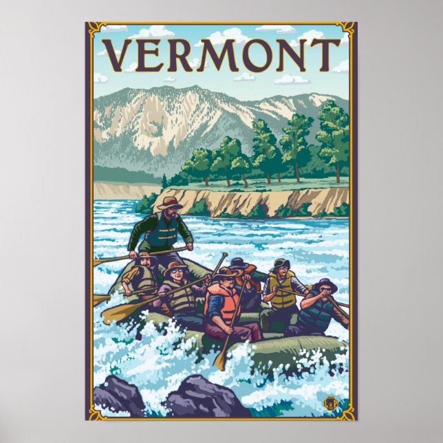 Póster VermontRiver Rafting Scene (Frente)