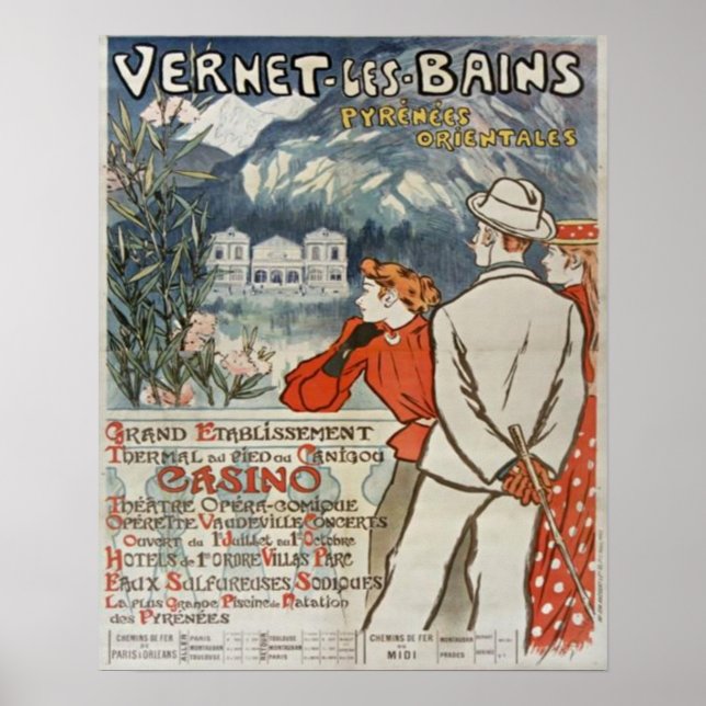 Póster Vernet Les Bains Absolutamente Hermoso (Frente)