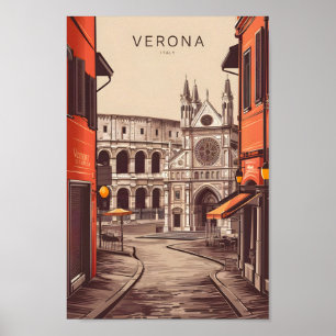 Póster Verona Italia Famoso lugar de viaje