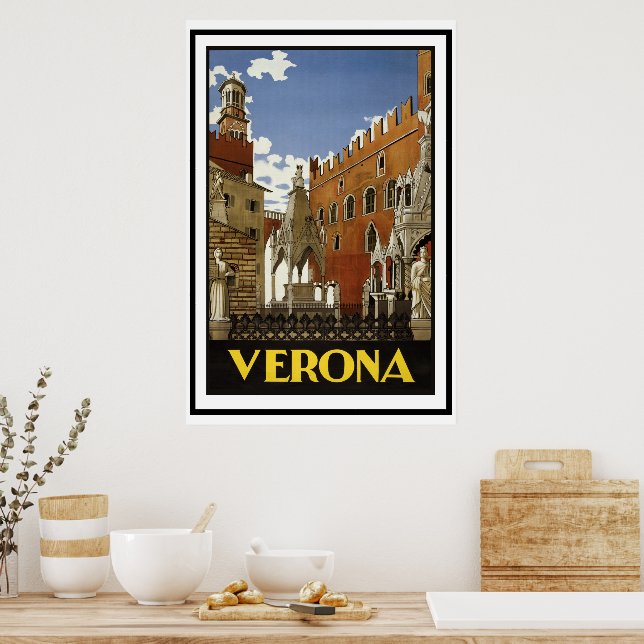 PÓSTER VERONA ITALIA VINTAGE STYLE (Cocina)