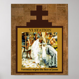 Póster Veronica wipes the face of Jesus Station 6 Poster