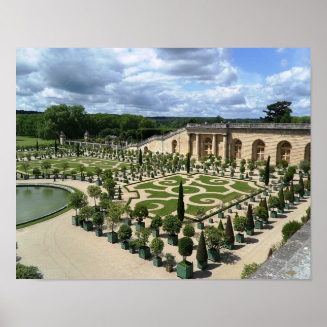 Póster Versailles Gardens Orangerie France Palace Poster (Frente)
