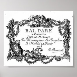 Póster Versalles - Billet d'entrée du mariage - 1745