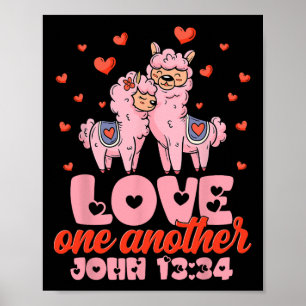 Póster Versículo Bíblico Juan 13&#; Llama Valentine Crist