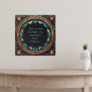 Póster Versículos bíblicos personalizables de vidrio fals
