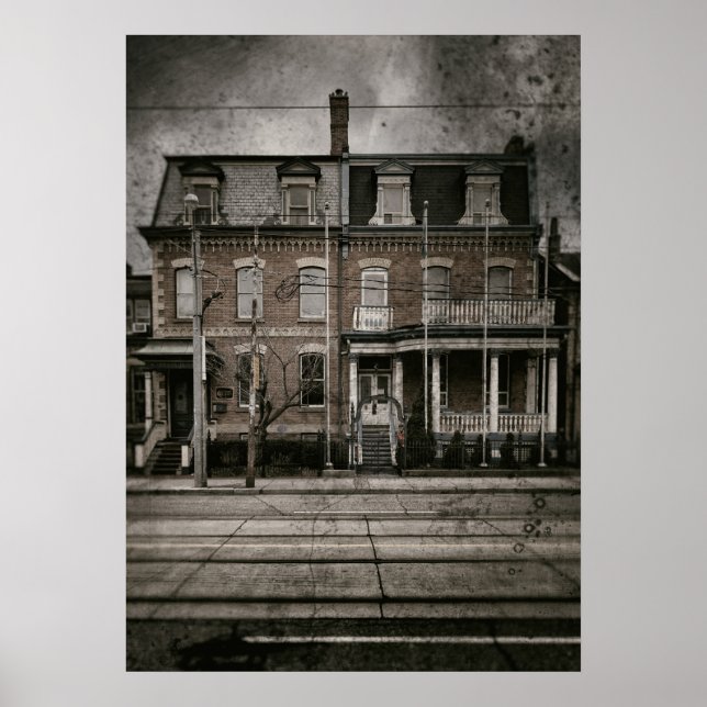 Póster Versión de película antigua de Carlton Street No 9 (Frente)