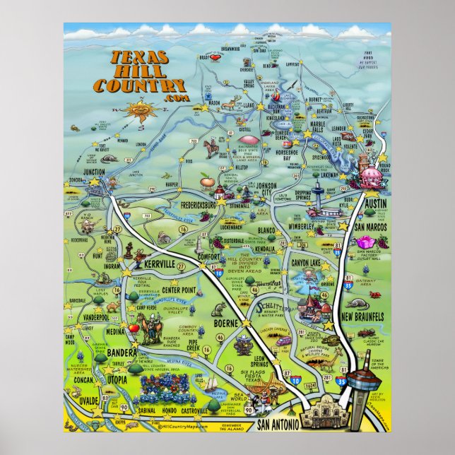 Póster Versión de Texas Hill Country Poster 2014 (Frente)
